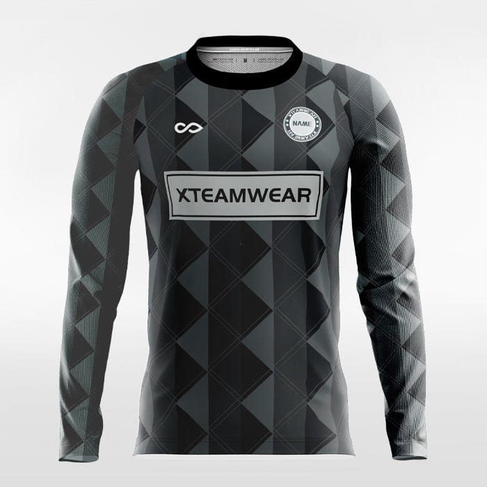 Checkerboard - Customized Men's Sublimated Long Sleeve Soccer Jersey