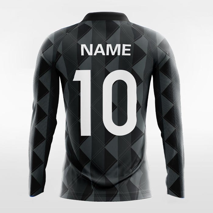 Checkerboard - Customized Men's Sublimated Long Sleeve Soccer Jersey