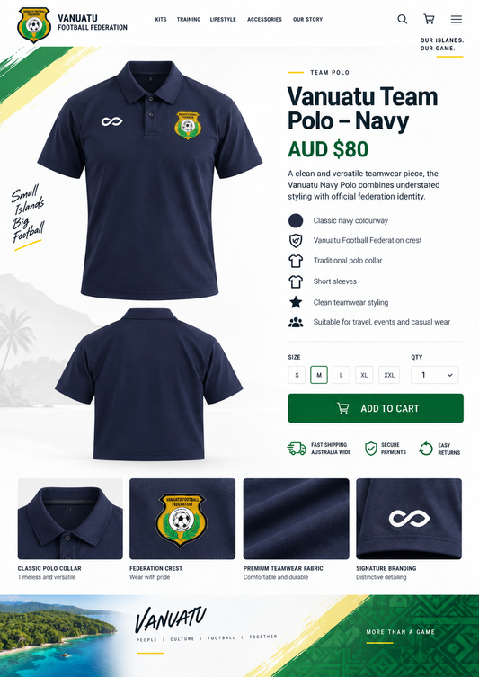 Vanuatu Team Polo - Navy