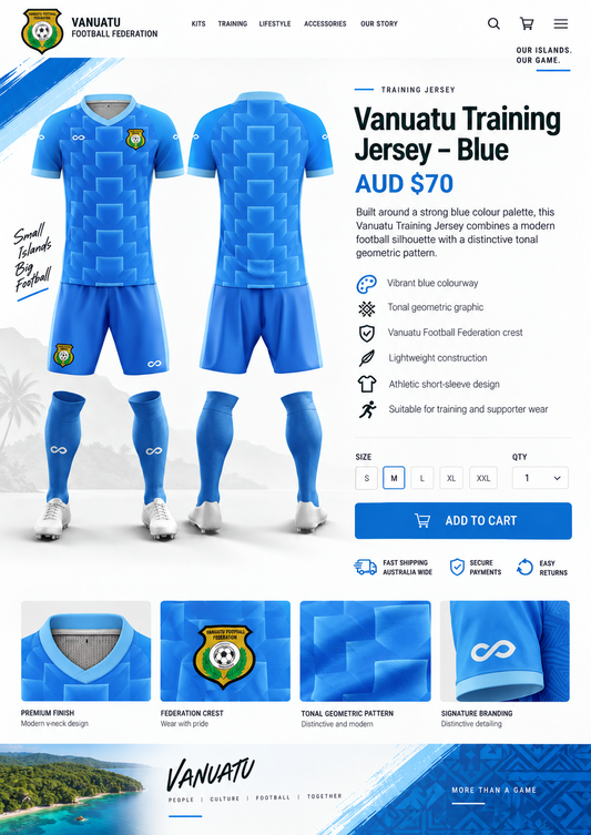 Vanuatu Training Jersey - Blue
