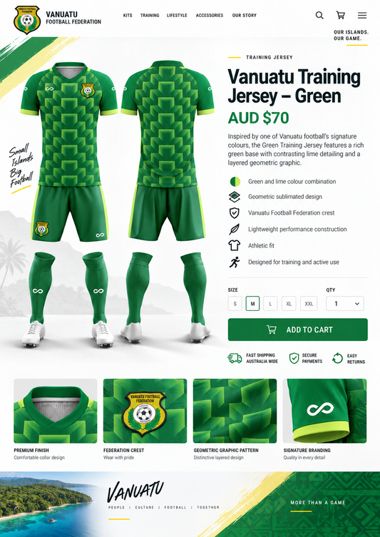 Vanuatu Training Jersey - Green