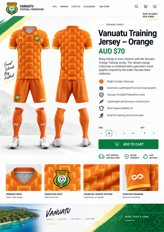 Vanuatu Training Jersey - Orange