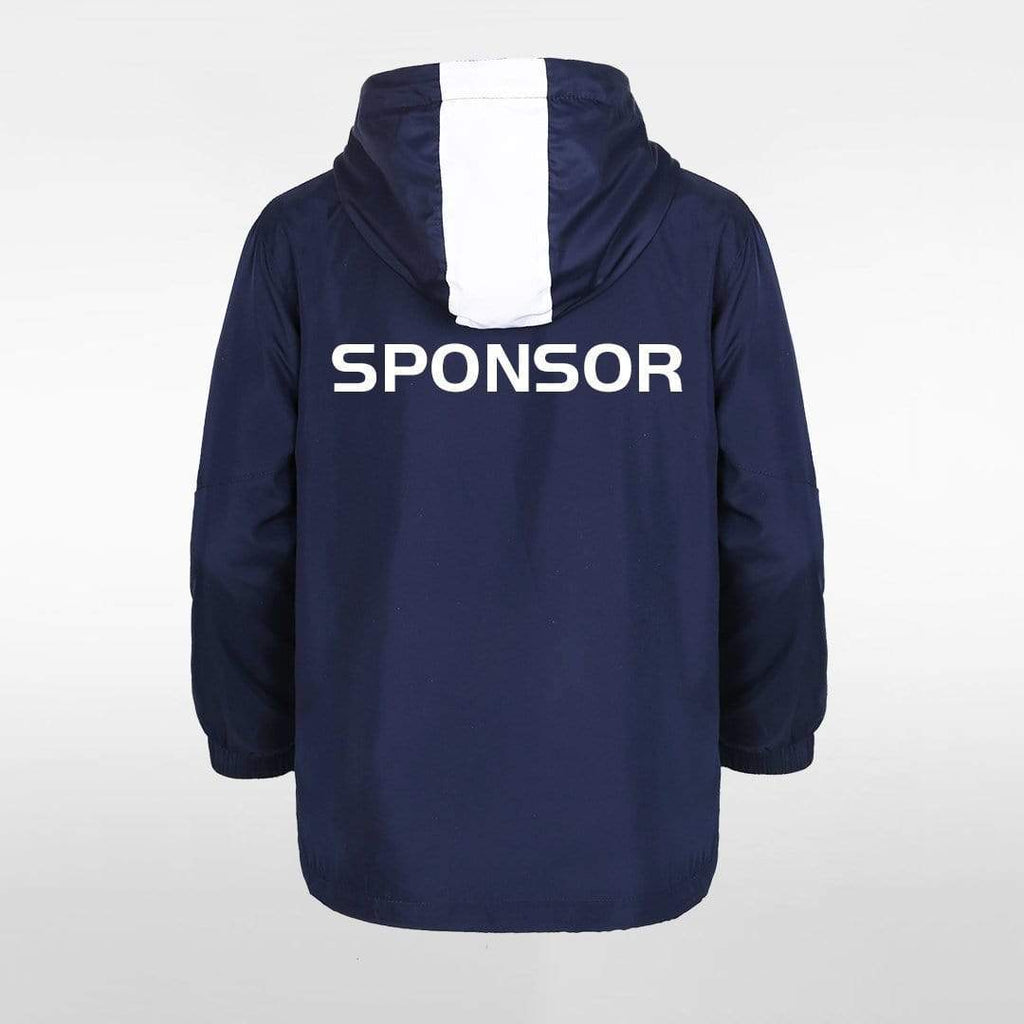 Pure - Customized Kids Waterproof Hooded Blue Rain Jacket