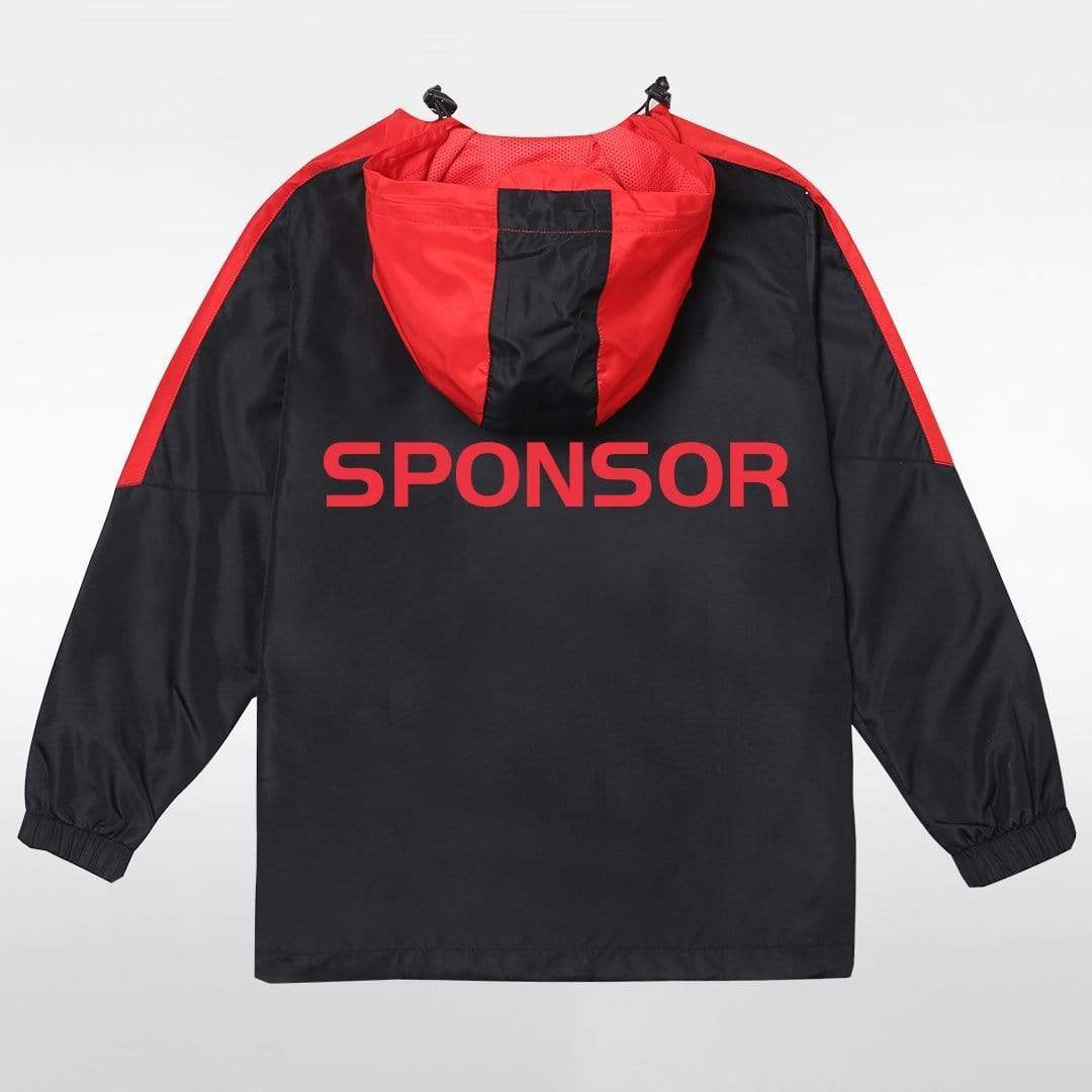 Pure - Customized Kids Waterproof Hooded Black Rain Jacket