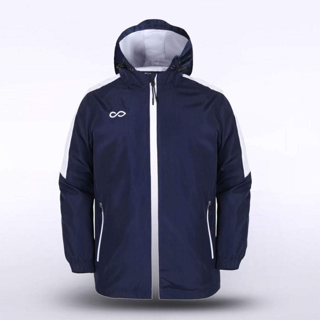 Pure - Customized Kids Waterproof Hooded Blue Rain Jacket